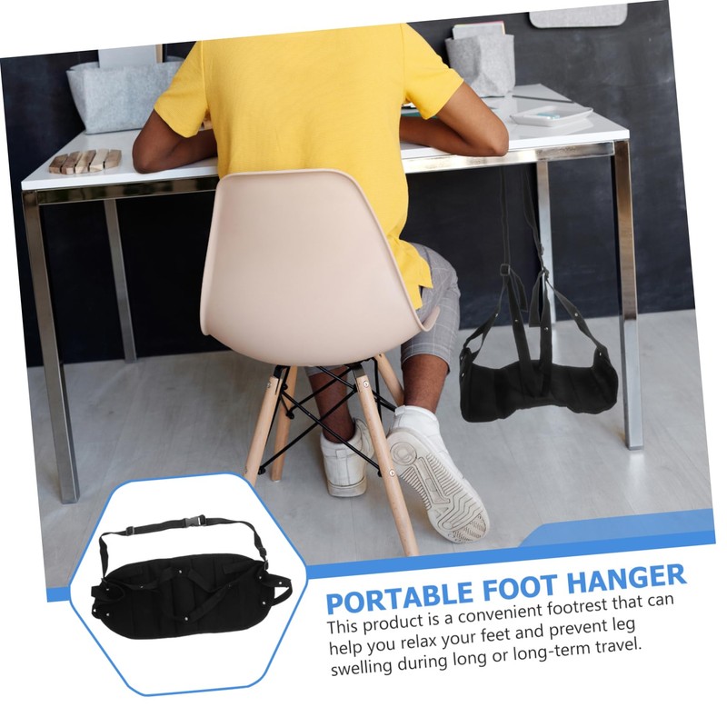 NUOBESTY 1pc Portable Foot Rest Hammock for Airplane Travel Footrest
