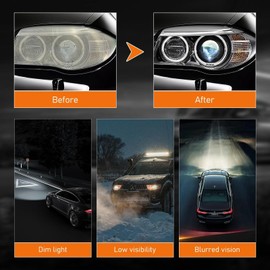 Headlight Stain Remover Polishing Paste, 2025 New Car Headlights Restoration Kit, Make The Headlights As Good as New, Long-Lasting Brightness