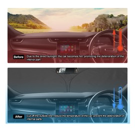 BIXUAN Cherokee WK2 Sun Protection Compatible with Jeep Grand Cherokee WK2 2011-2020 Windscreen WL the Car Windscreen Cover Wind Protection for Windscreen Blocked UV Cover Foldable