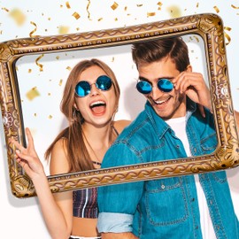 Heveer Inflatable Photo Frame Selfie Picture Frame 46 x 67 cm Birthday Photo Props Party Decoration for Birthday Christmas Festival