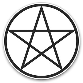 Vinyl Stickers (Set of 2) 7.5cm - Pentagram Symbol Wicca Celtic Sign #5247