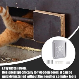 Cat Door for Wall | Mesh Gate for Dog - Bite-Proof Smooth Decorative Pet Door for Home, Garage, Wall, Apartment, Porch, Outdoors