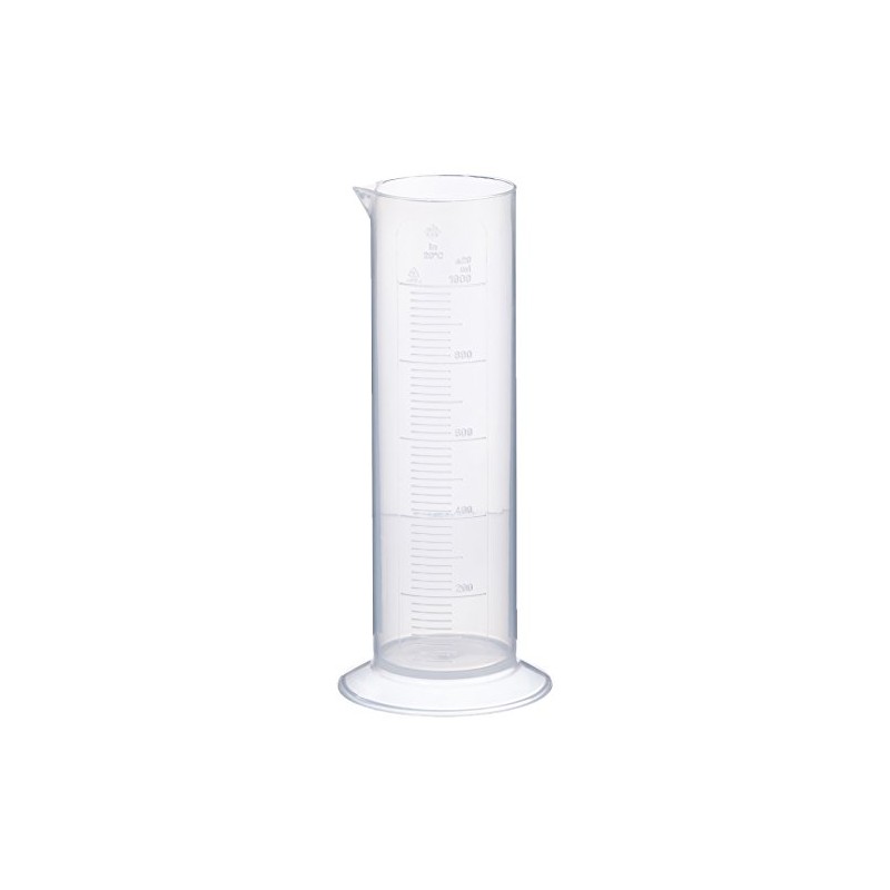 Vitlab Polypropylene Measuring Cylinder, Low Shape, Round Base, 1000 ml