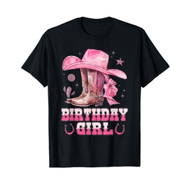 Birthday Cowgirl Western Birthday Girl Party Decoration T-Shirt