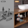 COKIHOM 1-Pack 2-Tier Clear Pull-Out Organizer with Track for Bathroom