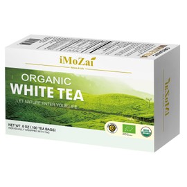 Imozai Organic White Tea Bags 100 Count Individually Wrapped