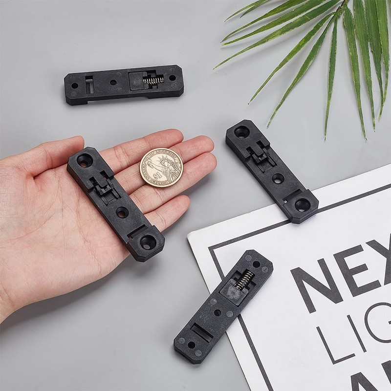 AHANDMAKER 10Pcs DIN Rail Mounting Brackets, 76x20x8mm Rectangle Universal Mounting