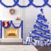 Royal Blue Christmas Chunky Tinsel Garland for Christmas Tree Decorations,