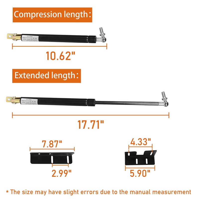Hooke Road Tacoma Front Hood Lift Strut Kit Compatible with