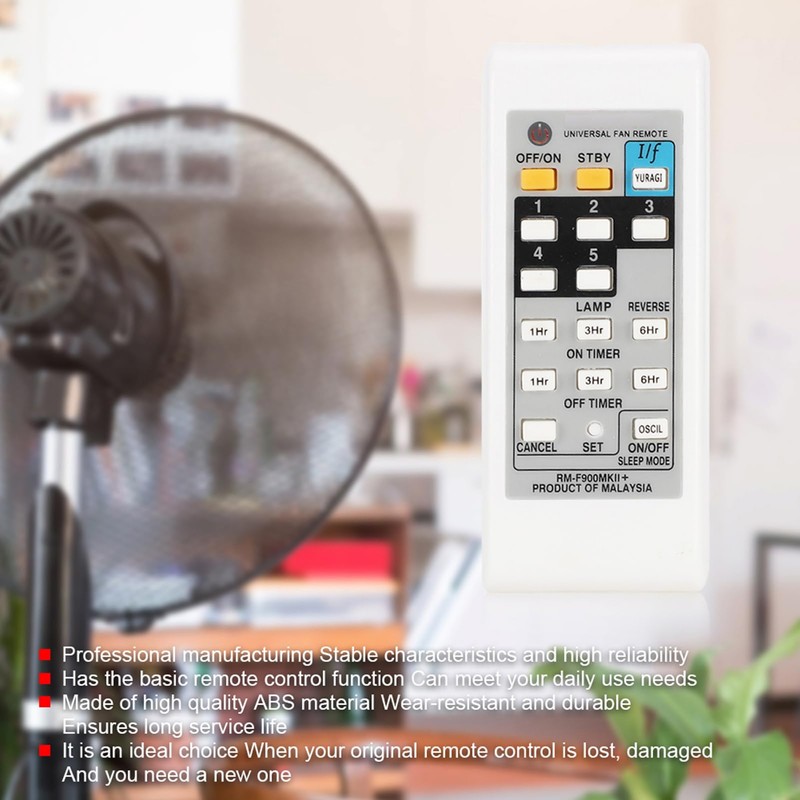 Universal Electric Fan Remote Control, Professional Replacement Remote Controller, Wireless