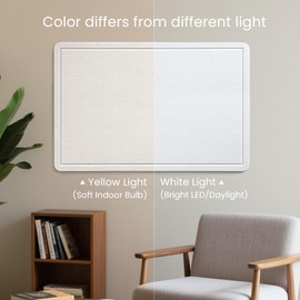 Lightomorrow Bulletin Board, 24 x 18 inches Felt Board Decorative Pin Board, Vision Board Cork Board Alternative for Wall, Foldable Photo Board Self-Adhesive Vision Board with 20 Pushpins - White