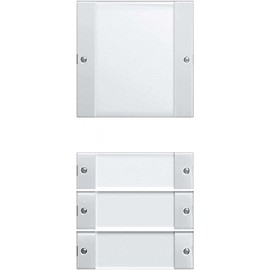Gira 213403 Rocker Set 4-Way Labelling Field System 55, Clear Pure White