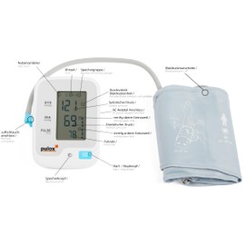 Pulox BMO-120 Upper Arm Blood Pressure Monitor - Fully Automatic Blood Pressure and Pulse Measurement - Blood Pressure Control