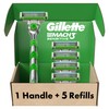 Gillette Mach3 Sensitive Razors for Men, 1 Handle, 5 Blade