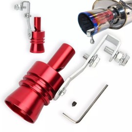 Geartronics Turbo Sound Exhaust Muffler Pipe Whistle Car Auto Accessories XL Red Universal
