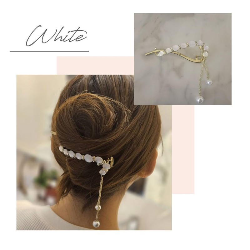 Banana Clip with Charm, Hair Clip, Firmly Curled, Simple, Mini,
