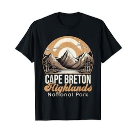 Retro Cape Breton Highlands National Park Hiking T-Shirt