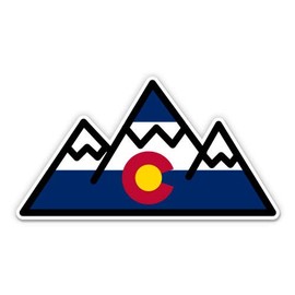 Squiddy Colorado Mountains - Vinyl Sticker Decal for Phone, Laptop, Water Bottle (3" Wide)