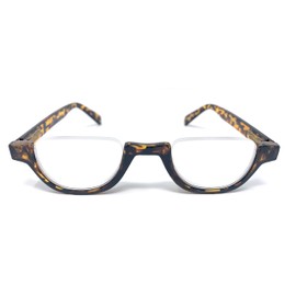 The Noble Semi-Rimless Half Reader Half Moon Reading Glasses, 3.25 Yellow Tortoise