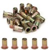 100pcs Carbon Steel SAE 3/8-16 Rivet Nuts Threaded Rivet Insert