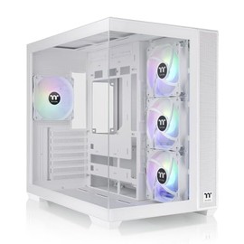 Thermaltake View 380 TG ARGB Snow ATX Case; 4x120mm ARGB Fans Included; Supports Hidden-Connector Motherboard; Front & Side Dual Tempered Glass Panel; CA-1Z2-00M6WN-00; 3 Year Warranty