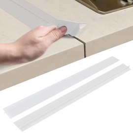 Pack of 2 Worktop Connecting Rail for Kitchens, Kitchen Plate, Worktop Gap Filler, Joint Strip Worktop, End Strip, Kitchen Worktop Sealing Tape (Transparent, 21 Inches)