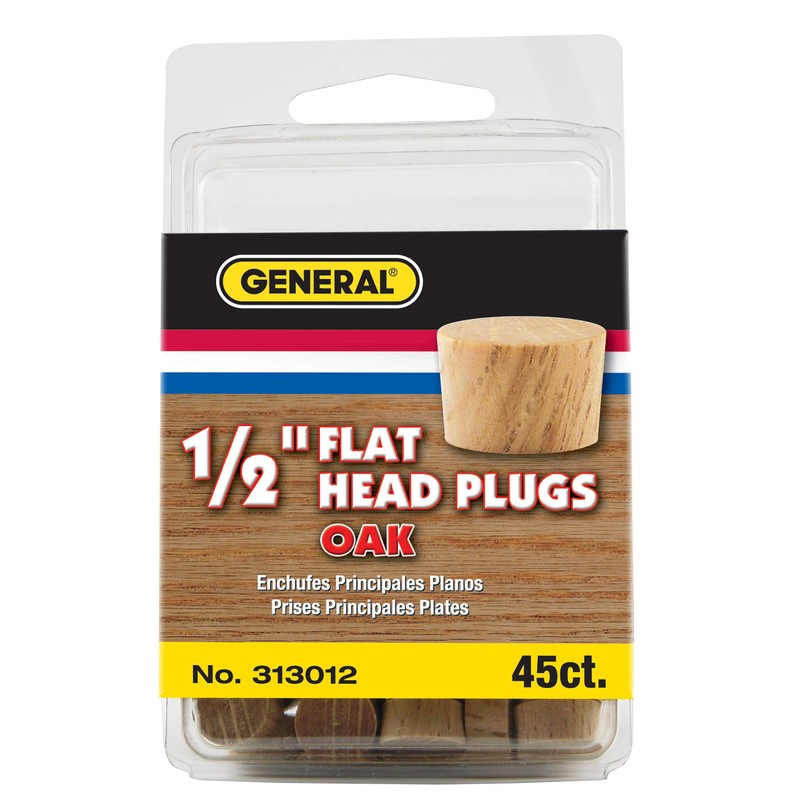 General Tools 313012 1/2-Inch Flat Head Plugs, FSC Ethically Sourced