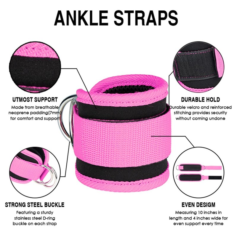 Ankle Straps Ankle Resistance Bands Wrist Cuffs Padded Straps Adjustable