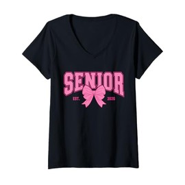 Womens Senior 2026 Graduation for Him Her Graduate V-Neck T-Shirt