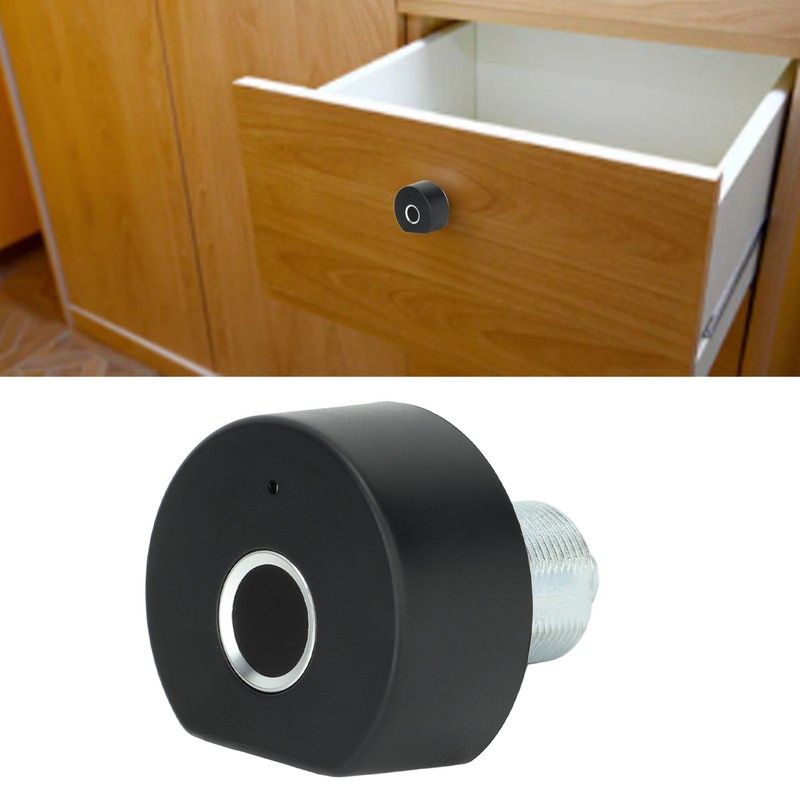Fingerprint Cabinet Lock Smart Fingerprint Drawer Lock Perforation Free USB