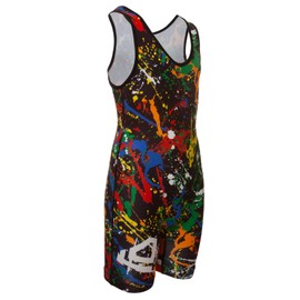 KO Sports Gear - Manguera de pintura para lucha última intervensión, Salpicadura de pintura, black, red, green, yellow, Adult M : 110 - 140 lbs