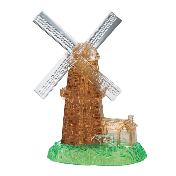 BePuzzled | Windmill Deluxe Original 3D Crystal Puzzle, Ages 12 and Up