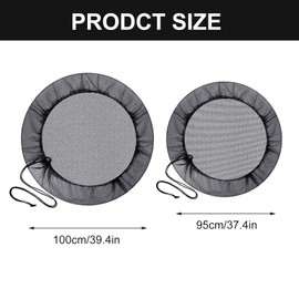 MOSTFUN Pack of 2 rain butt net, adjustable rain butt protective net with drawstring, rainwater collector, net, rain barrel net cover, protection against leaves, insects (diameter 95 cm and diameter