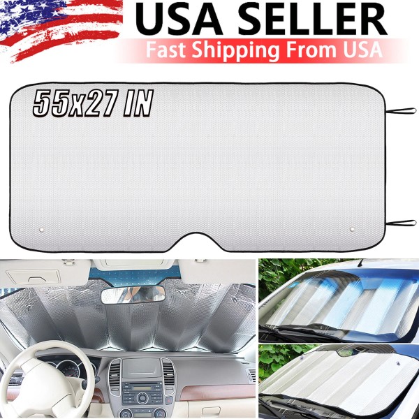 Unbranded Foldable Auto Car Front Window Windshield Sun Shade Shield