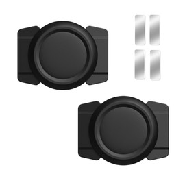 Magnetic Holder Case Compatible with AirTag, Hidden Security Protective Cover with Strong Magnet Mount for Metal Surface Car Laptop Bike Waterproof Anti-Loss Silicone Case Black (2) (2 PCS)