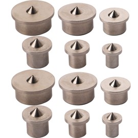CESFONJER 12 Dowel Markers, Marking Punch for Woodworking Dowels, Dowels. Woodworking Drill Bit Alignment Tool Point Mark 4/5/6/8/10/12mm (2 pieces of each size) (Solid)