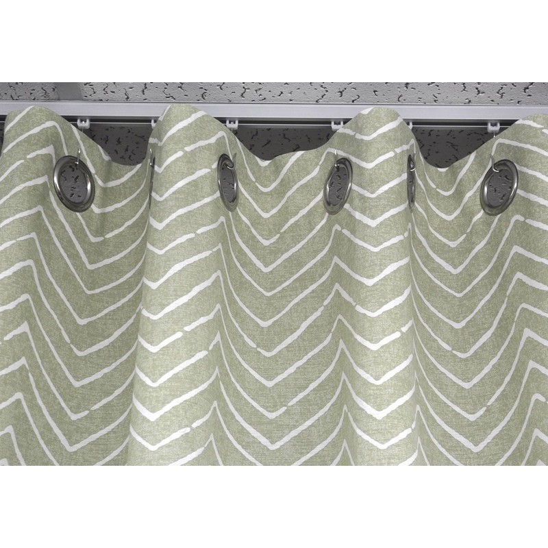 Ceiling Curtain Track Set with Wheeled Carriers and Hooks (12'