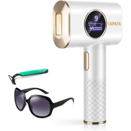  YAPAFA 2023 Newest Epilator, VIO Compatible, IPL Light Epilator, Painless Epilator, Automatic Irradiation, 9 Levels Adjustable, 990,000 Irradiation, Whole Body Application,