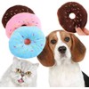 Wyjuan 1Pc Donut Shape Plush Blue Pet Toy,Lovely Donut Shaped