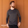 MERIWOOL Men's Base Layer Long Sleeve Henley - Lightweight Merino