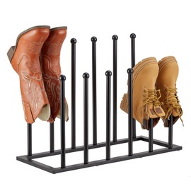 Housen Solutions Boot Rack, Free Standing Shoe Rack Organizer for Tall Boots, 6 Pairs Boot Storage for Closet, Entryway, Garage, Black