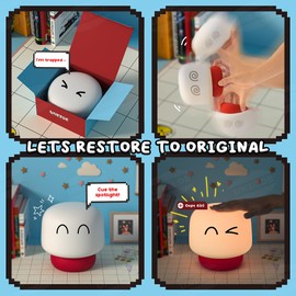 UNEEDE Mushroom Night Light for Kids with 13 Sound Effects Cute Mushroom Decor, Squishy Nursery Mushroom Lamp with Timer,Christmas Birthday Gift for Mushroom Gift