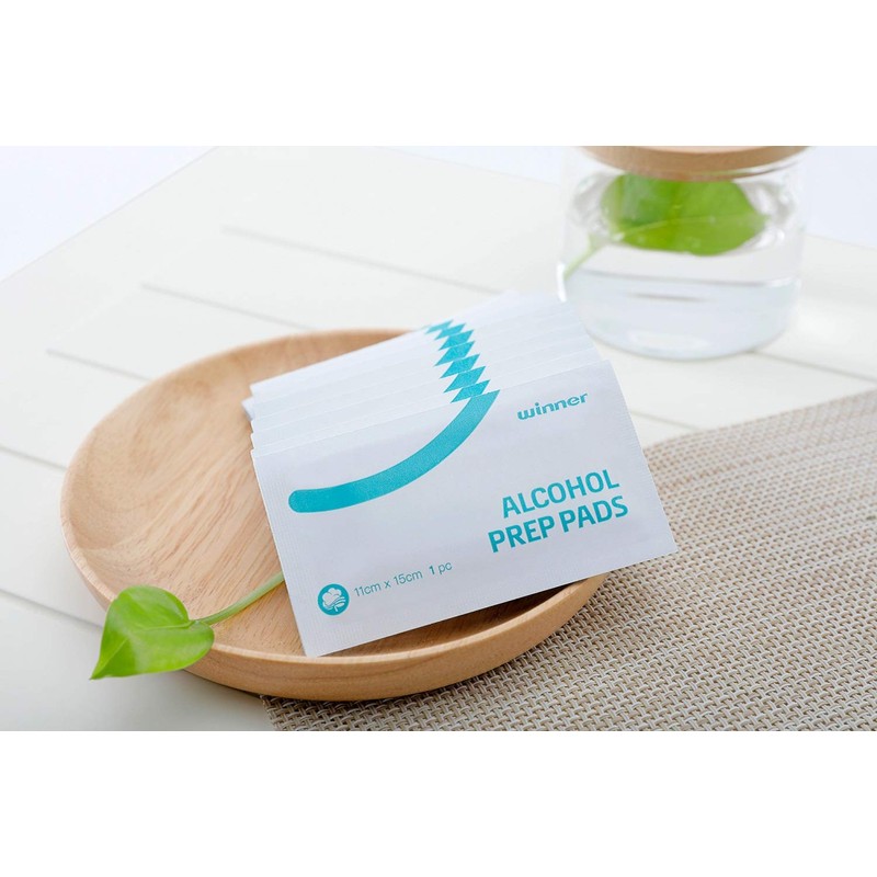 Winner Alcohol Wipes Individually Wrapped, 6" x 4" Large Prep