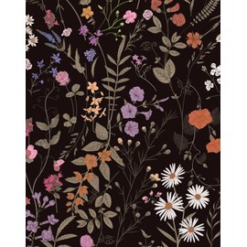 Adhesive Shelf Liner, Dresser Drawer Liner Textured Floral Contact Paper for Cabinets,Vinyl Film Decorative Drawer Liner for Bedroom Dresser Sticker (Black, 17.3 inch x 118 inch)