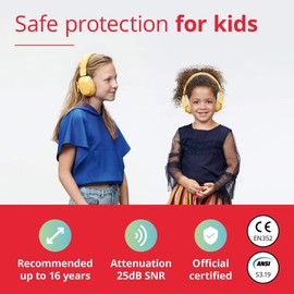 Alpine Muffy Children’s Noise Protection Headphones, Earmuffs for Children from 5-16 Years of Age, Noise Reducing Ear Protection for Children, Comfortable Child Ear Protector with Adjustable Headband,