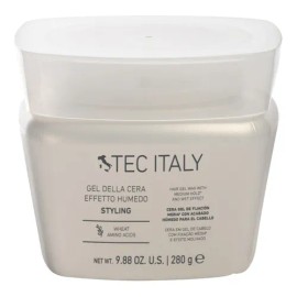 Cera Gel Fijador para Estilizar el Cabello Tec Italy Della Effetto Humedo Fijación Media 280 Gr                                                       