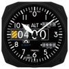Trintec 3020 10" Aviation Modern Altimeter Instrument Style Wall Clock