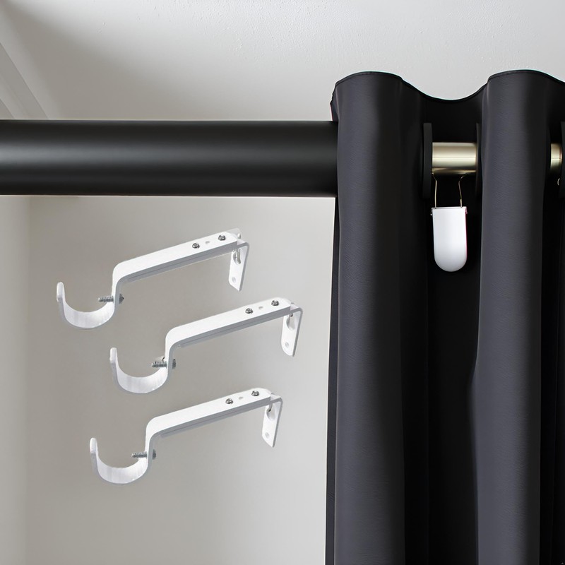 Curtain Rod Brackets Heavy Duty Drapery Hardware Adjustable Rod Holders