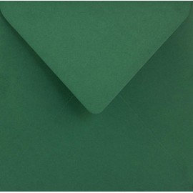Netuno 25 Square Envelopes Dark Green 153 x 153 mm 115 g Sirio Colour Foglia Envelopes Wedding Birthday Christmas Envelopes Colourful High-Quality Elegant Invitation Envelopes Coloured