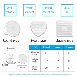 SooGree Protectores de tacón alto y gorras de talón para tacones altos (6 pares de color blanco, talla M) para zapatos de tacón alto para mujer, antideslizante y protege de ladrillos y grietas